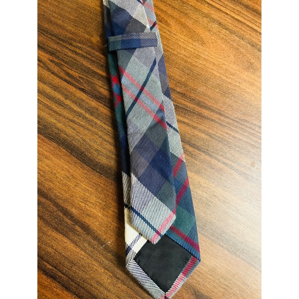 Mens Classic Plaid Necktie Blue Green Red White Business Formal Accessory